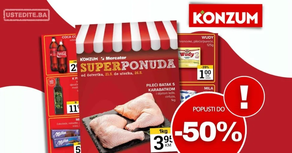 Konzum vikend akcija 21-26.5.2026.