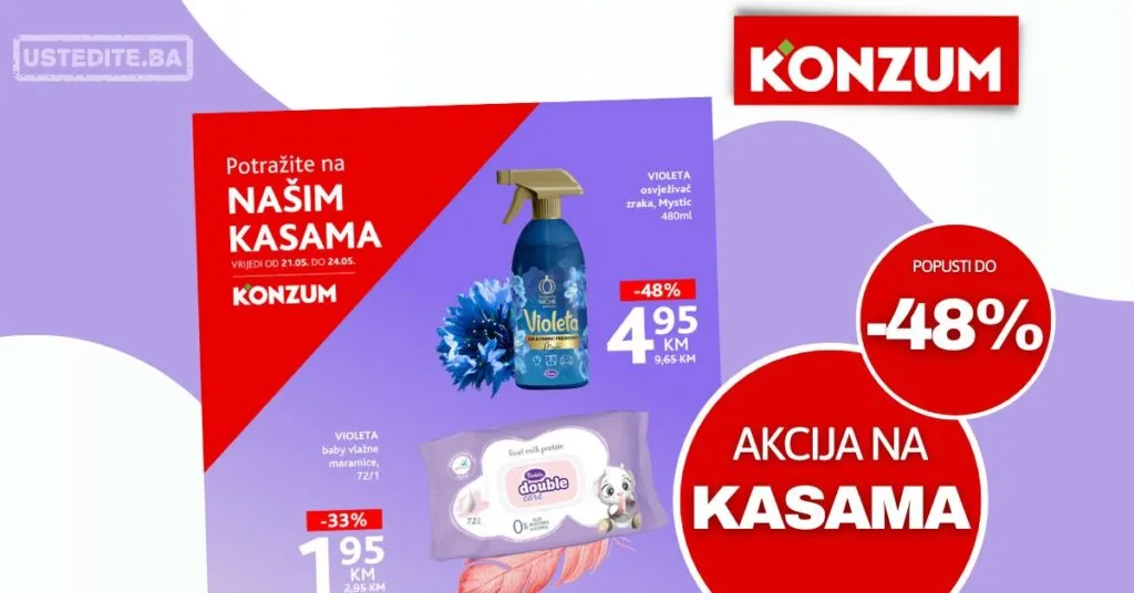Konzum AKCIJA NA KASAMA 21-24.5.2026.