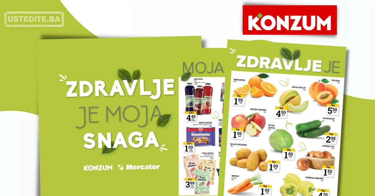 Konzum ZDRAVE NAMIRNICE 26.5-1.6.2026.