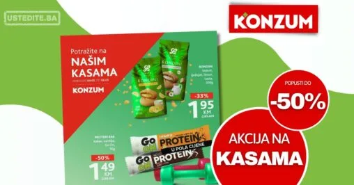 Konzum AKCIJA NA KASAMA 4-6.5.2026.