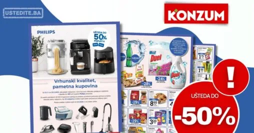 Konzum katalog UŠTEDITE DO 50% 12-18.5.2026.