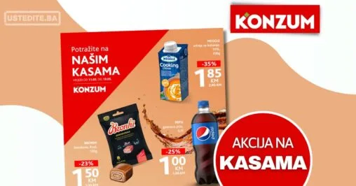 Konzum AKCIJA NA KASAMA 11-13.5.2026.