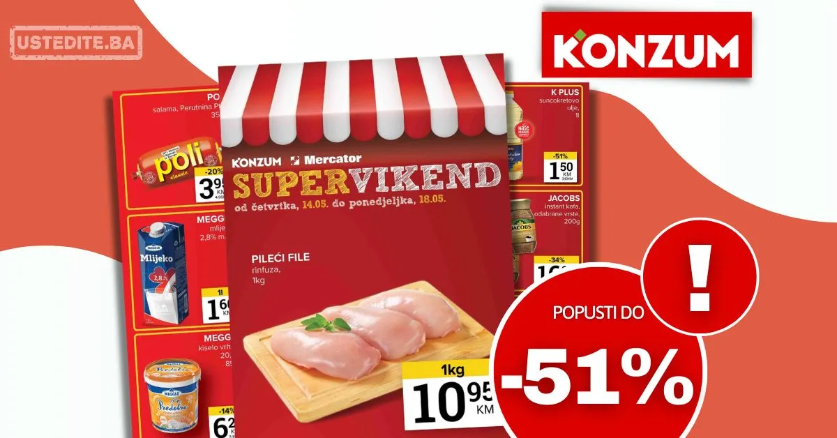 Konzum vikend akcija 14-18.5.2026.