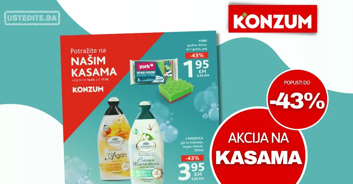 Konzum AKCIJA NA KASAMA 14-17.5.2026.