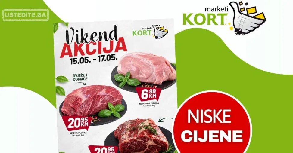 Kort vikend akcija 15-17.5.2026.