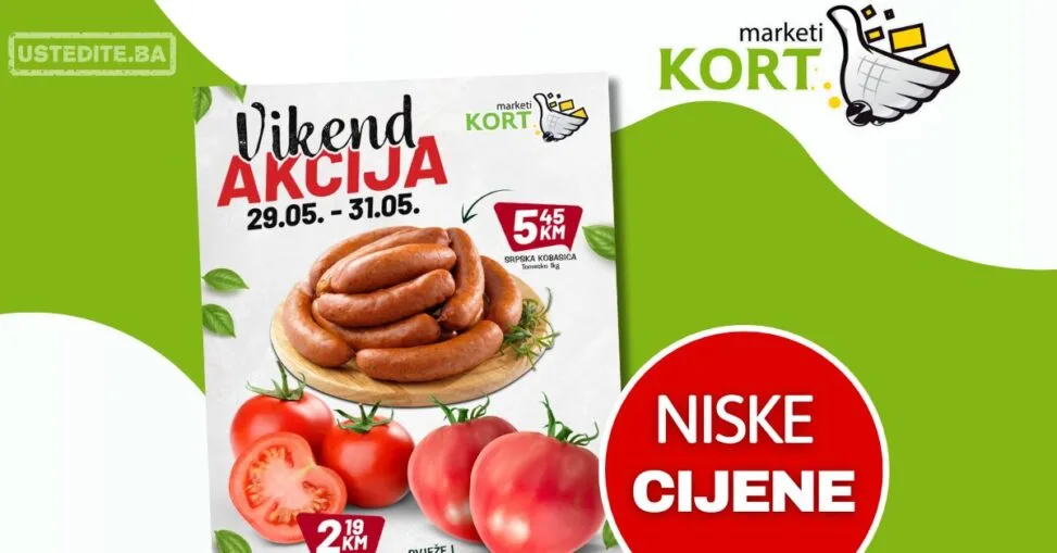 Kort vikend akcija 29-31.5.2026.