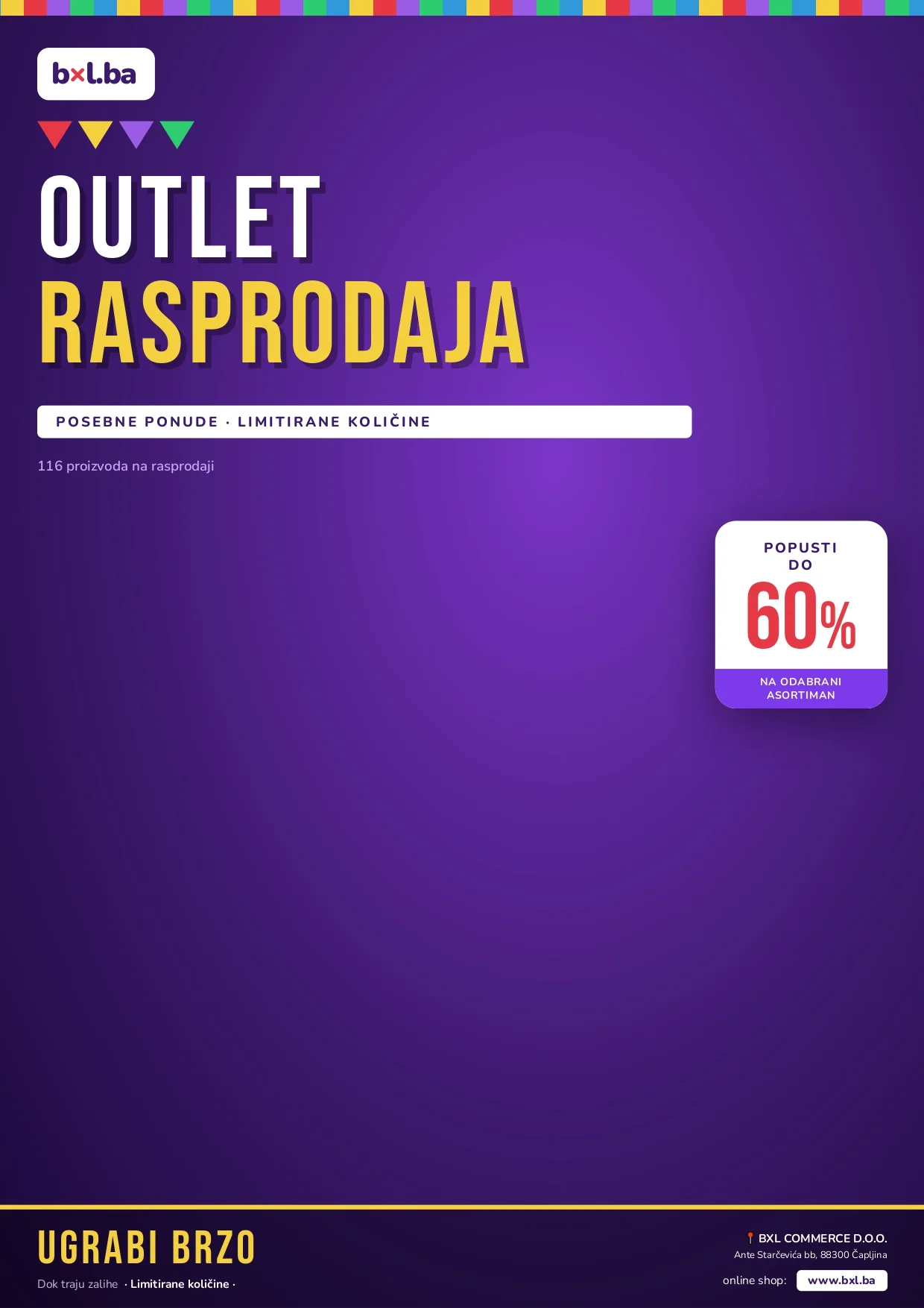 BXL Katalog OUTLET RASPRODAJA od 14.5.2026. do isteka zaliha