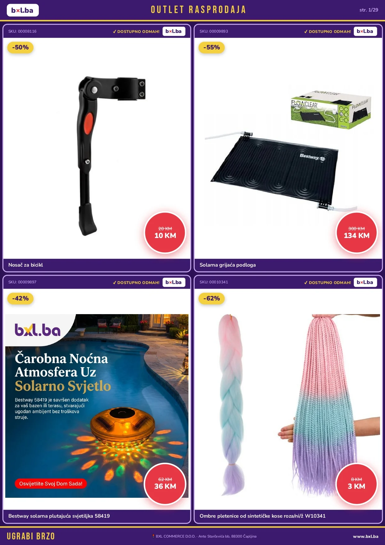BXL Katalog OUTLET RASPRODAJA od 14.5.2026. do isteka zaliha