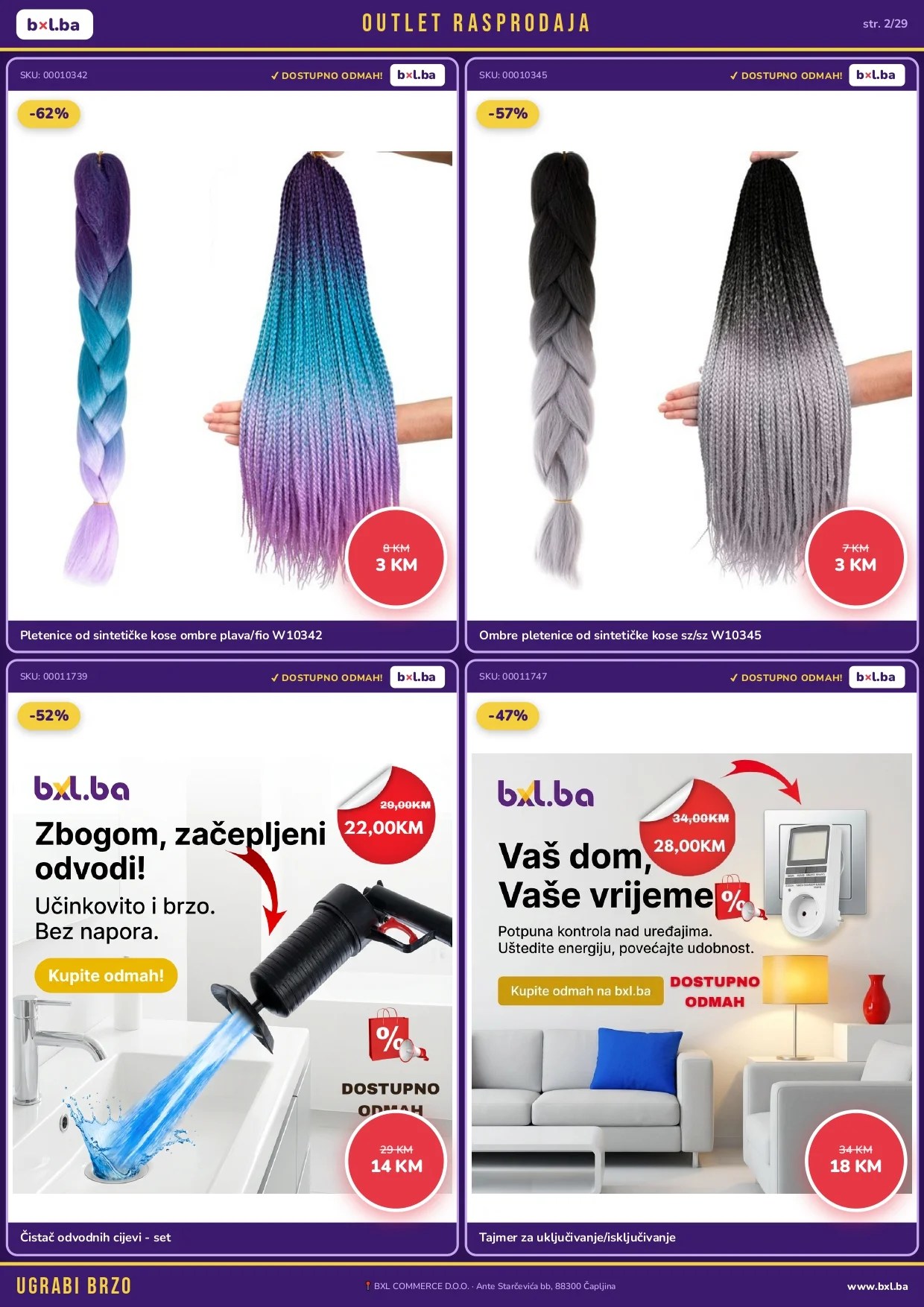 BXL Katalog OUTLET RASPRODAJA od 14.5.2026. do isteka zaliha