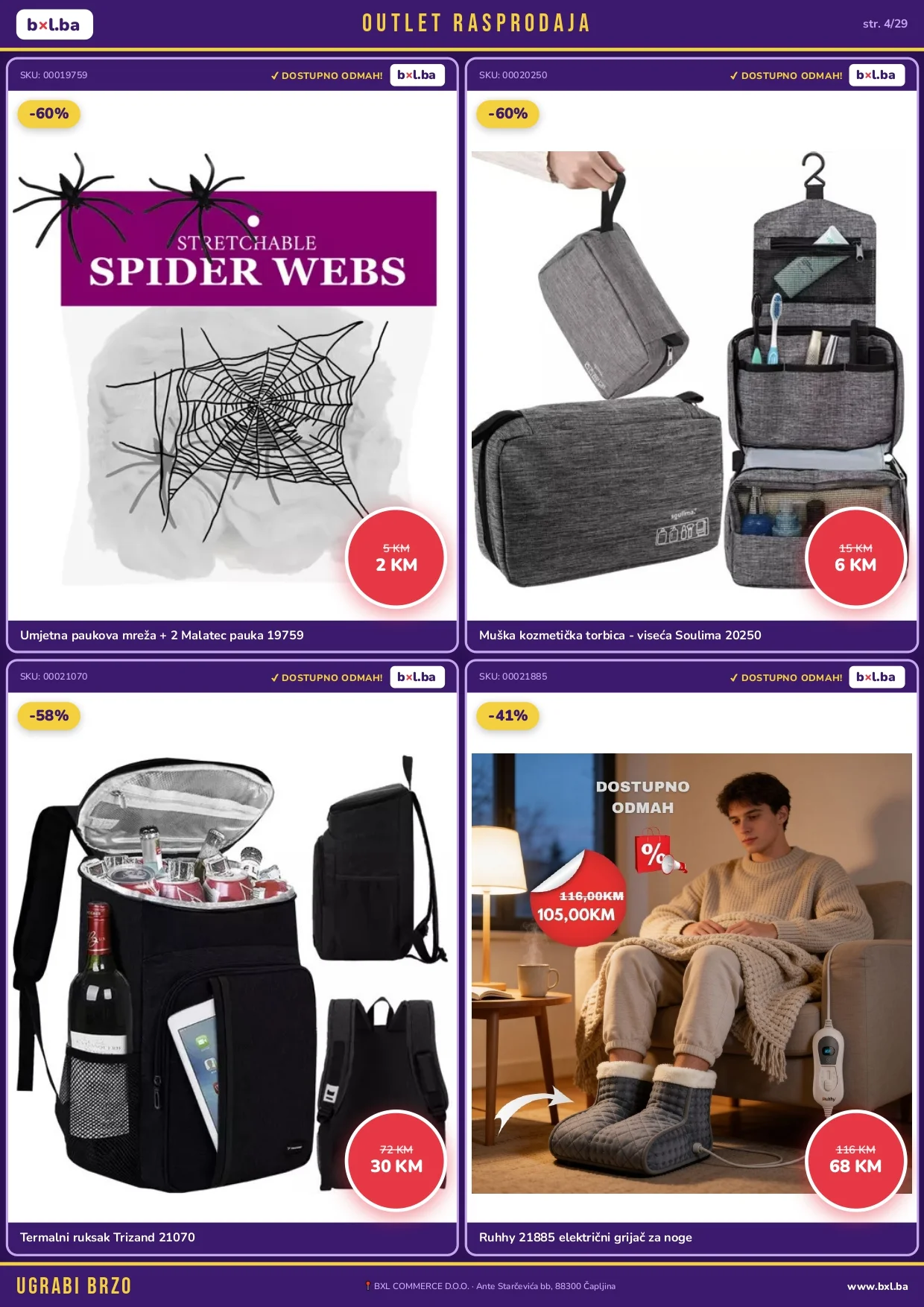 BXL Katalog OUTLET RASPRODAJA od 14.5.2026. do isteka zaliha