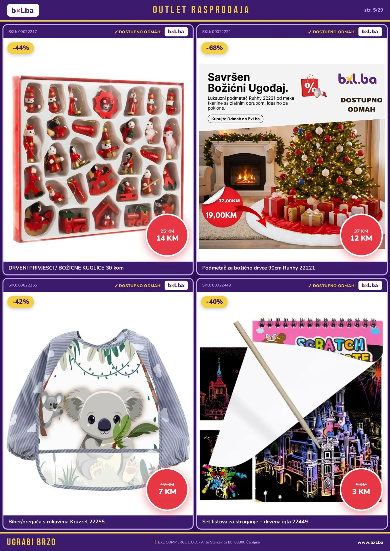 BXL Katalog OUTLET RASPRODAJA od 14.5.2026. do isteka zaliha