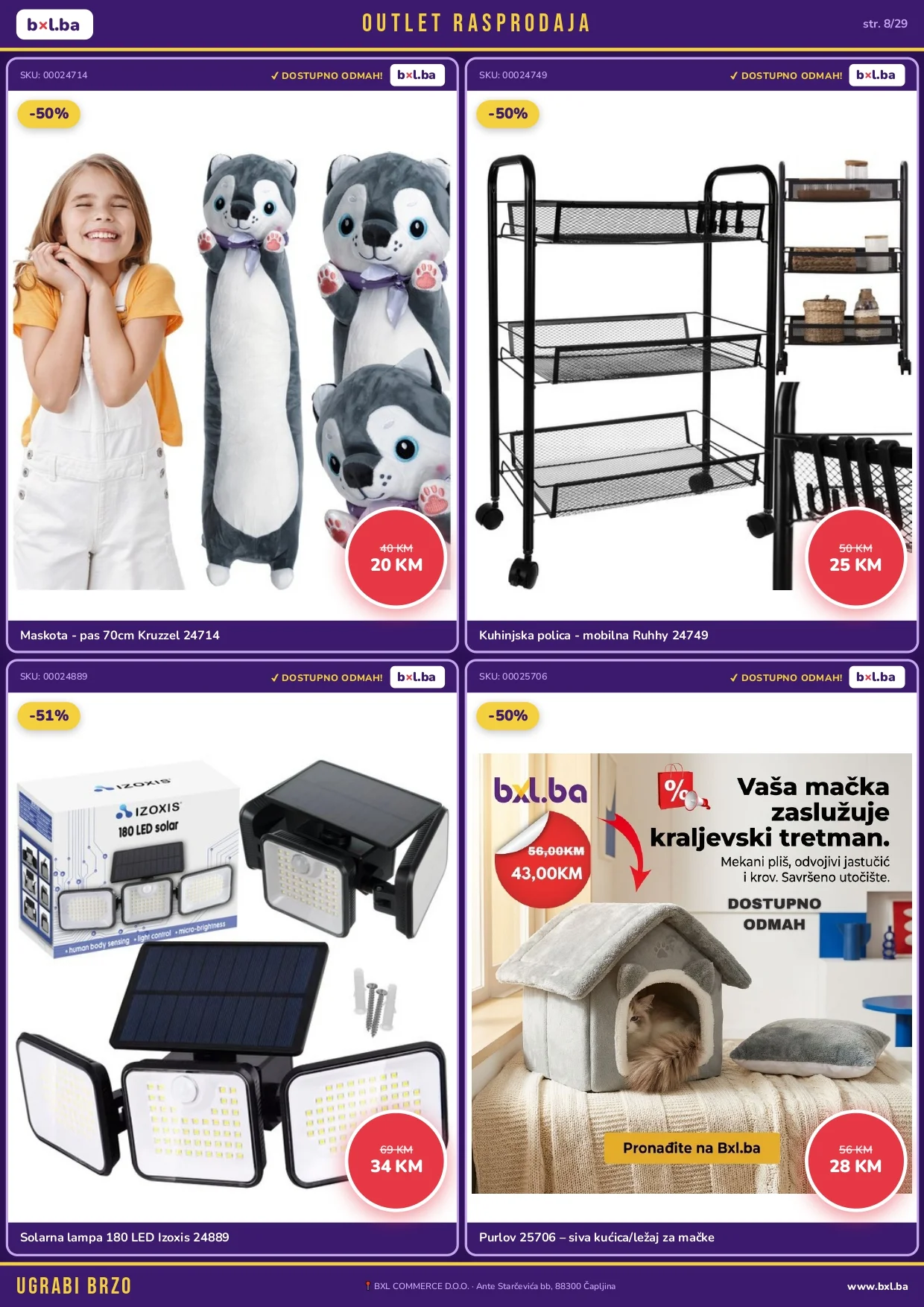 BXL Katalog OUTLET RASPRODAJA od 14.5.2026. do isteka zaliha