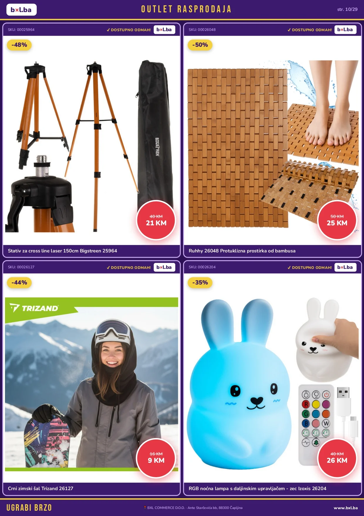 BXL Katalog OUTLET RASPRODAJA od 14.5.2026. do isteka zaliha
