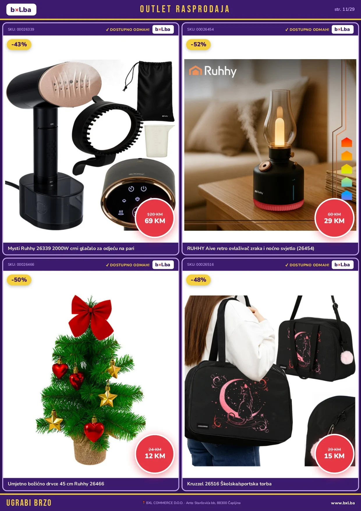 BXL Katalog OUTLET RASPRODAJA od 14.5.2026. do isteka zaliha