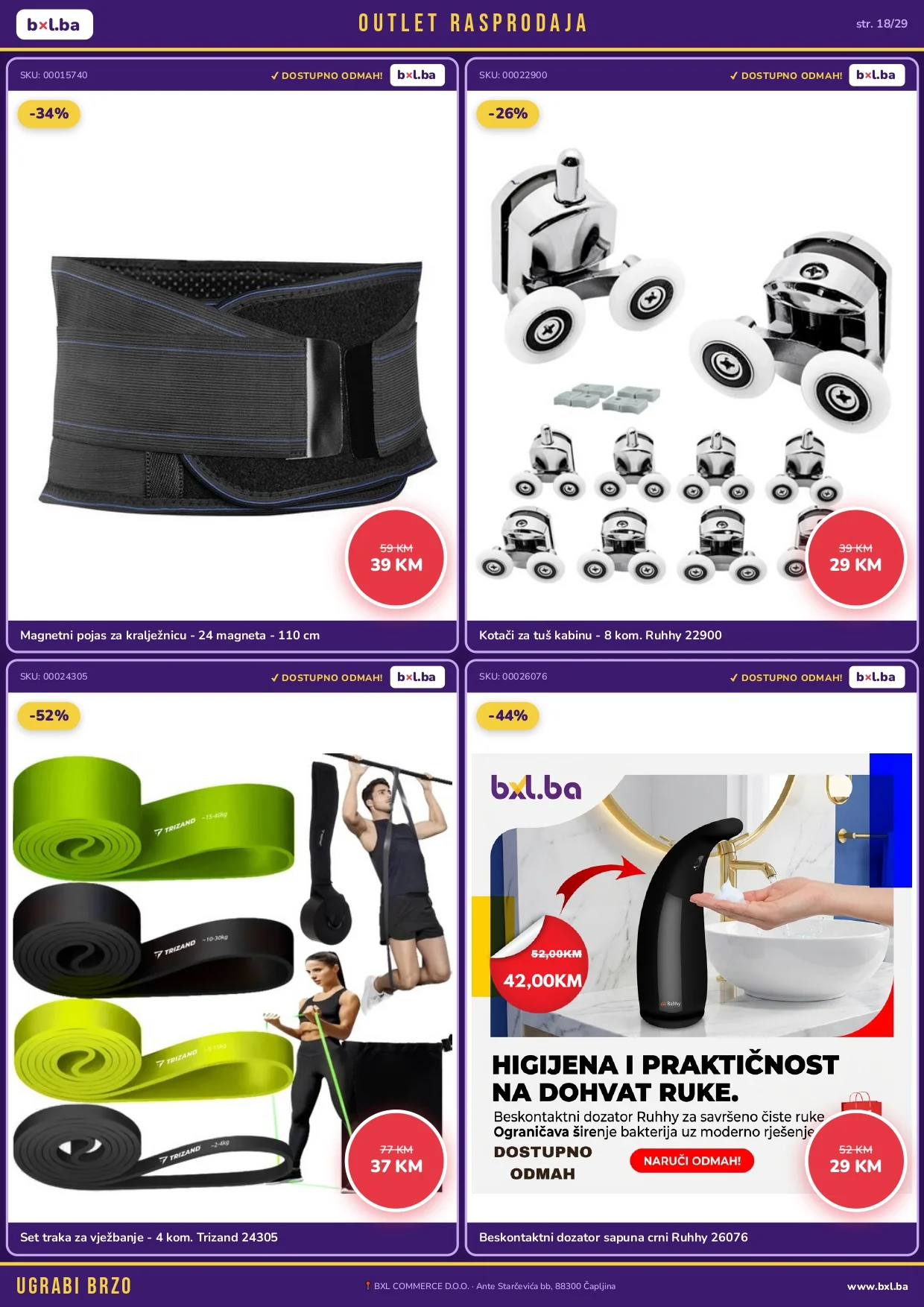 BXL Katalog OUTLET RASPRODAJA od 14.5.2026. do isteka zaliha