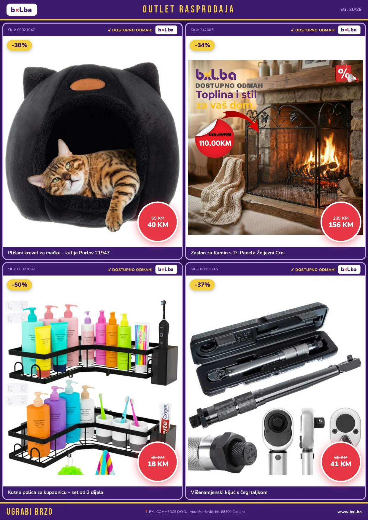 BXL Katalog OUTLET RASPRODAJA od 14.5.2026. do isteka zaliha