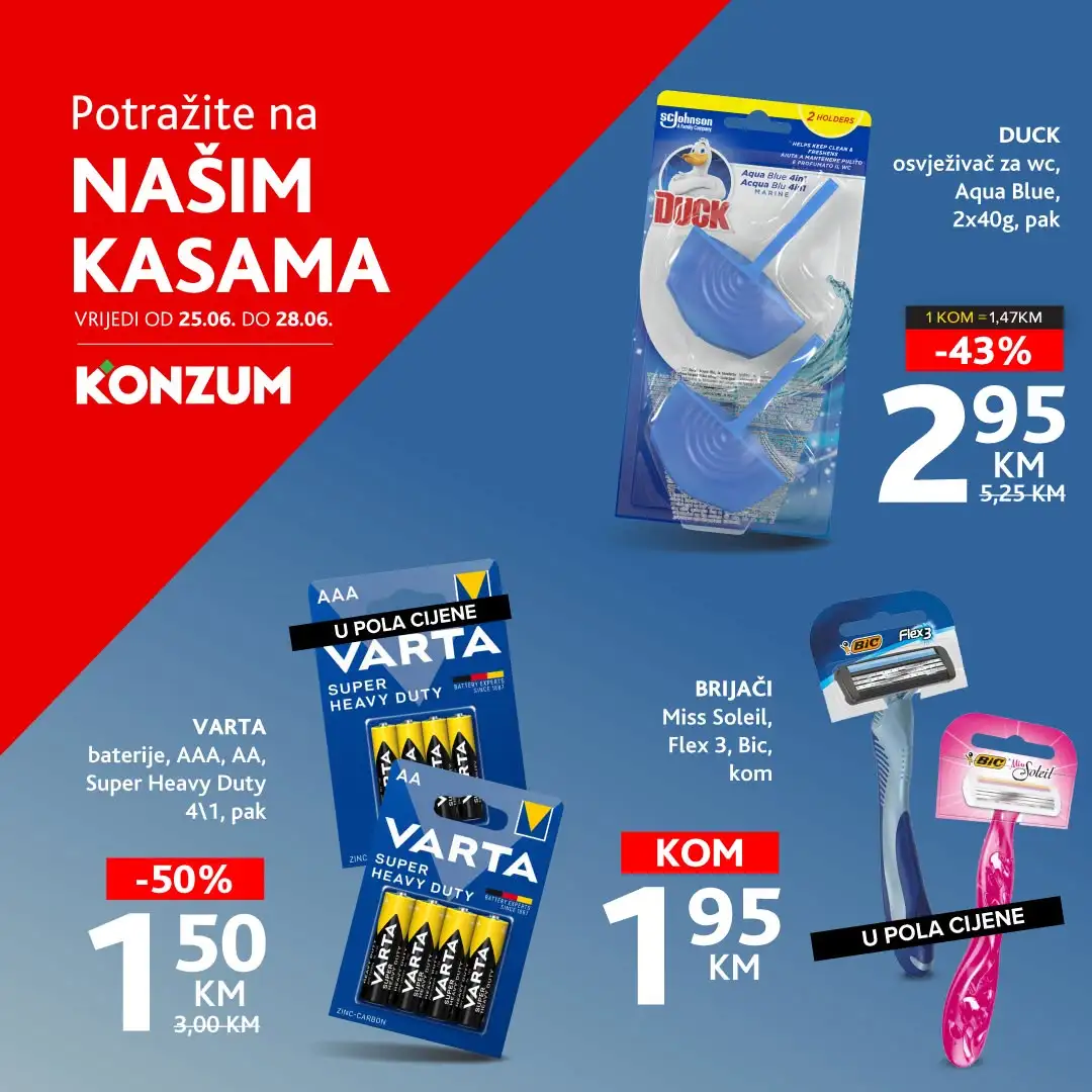 Konzum AKCIJA NA KASAMA 25-28.6.2026. - str. 1
