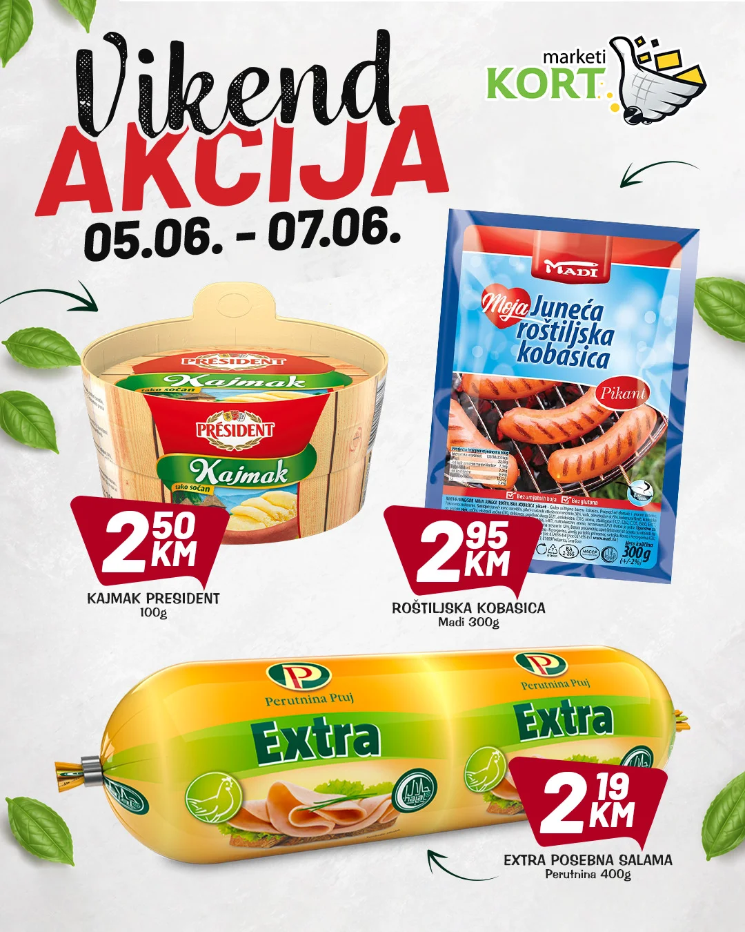 Kort vikend akcija 5-7.6.2026.