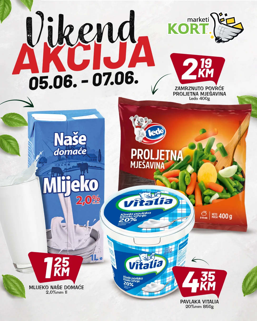 Kort vikend akcija 5-7.6.2026.