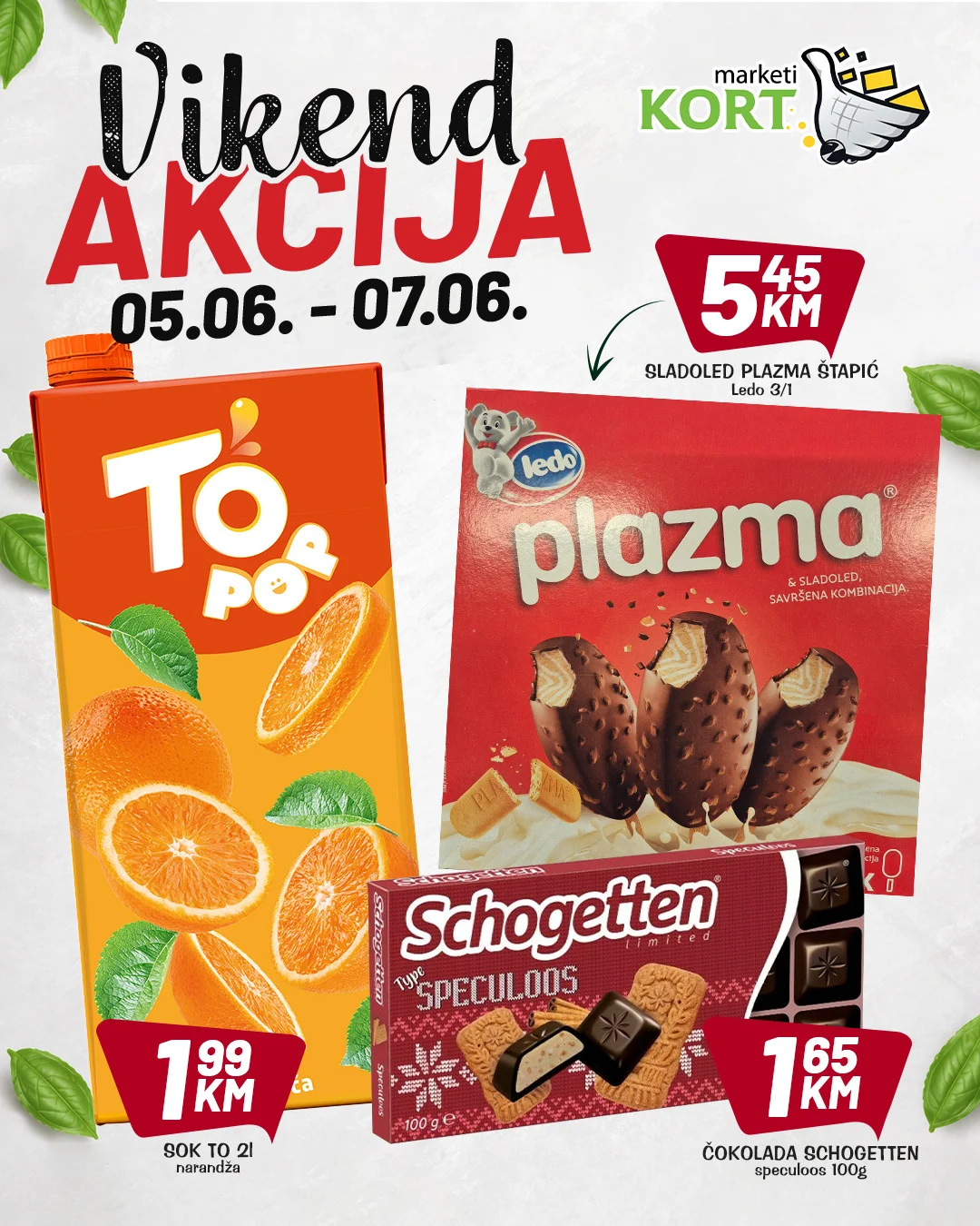 Kort vikend akcija 5-7.6.2026.