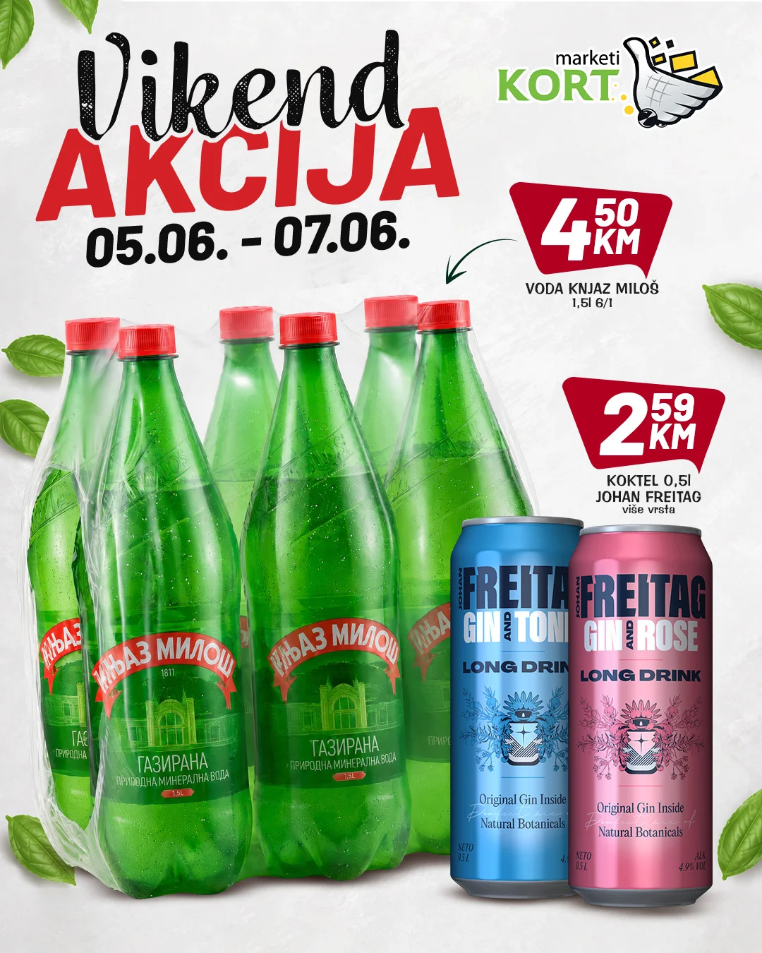 Kort vikend akcija 5-7.6.2026.