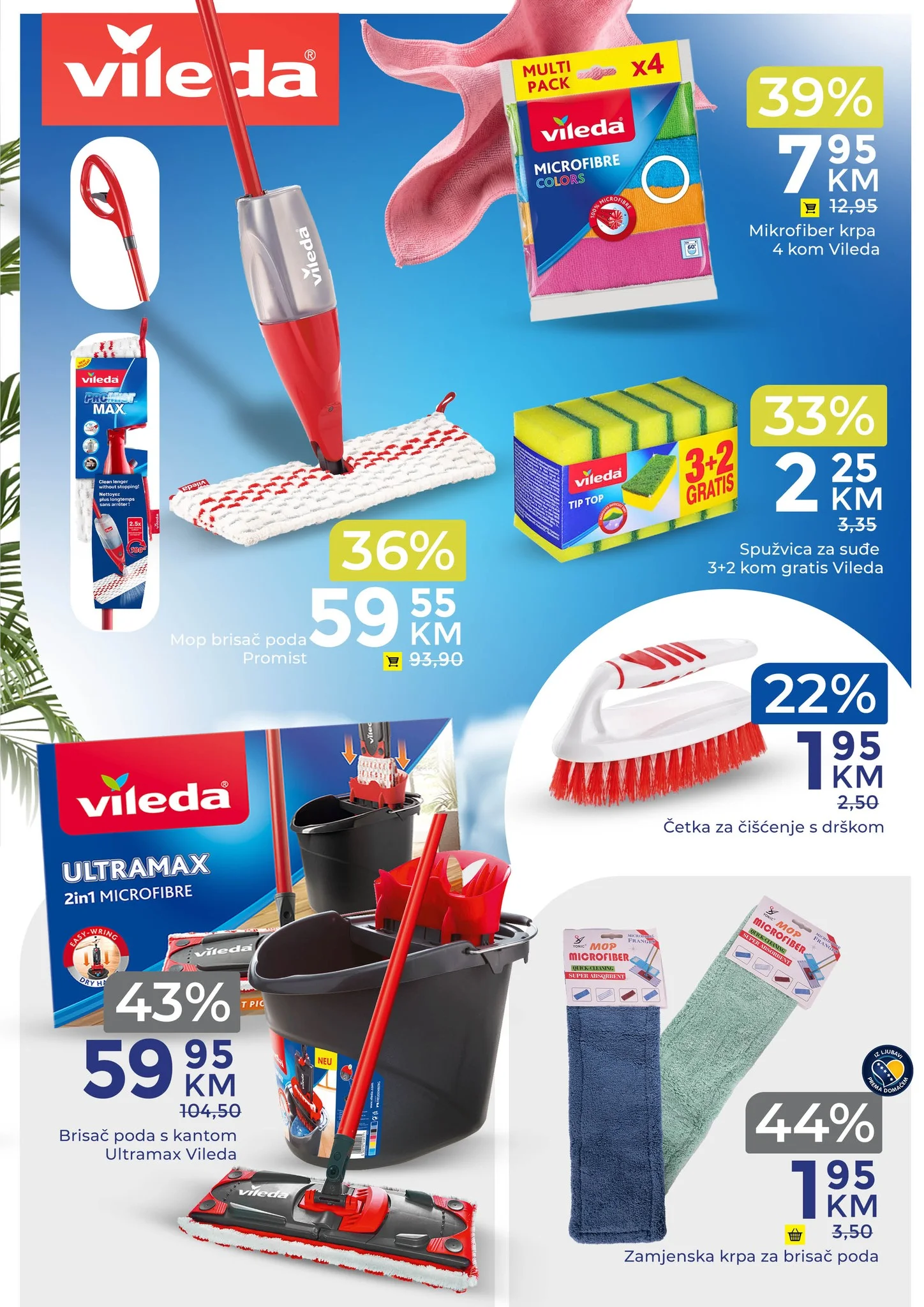 Pronađite svoje omiljene proizvode za čišćenje i higijenu po sniženim cijenama! Osvježite svoj prostor i uživajte u savršeno čistom domu.