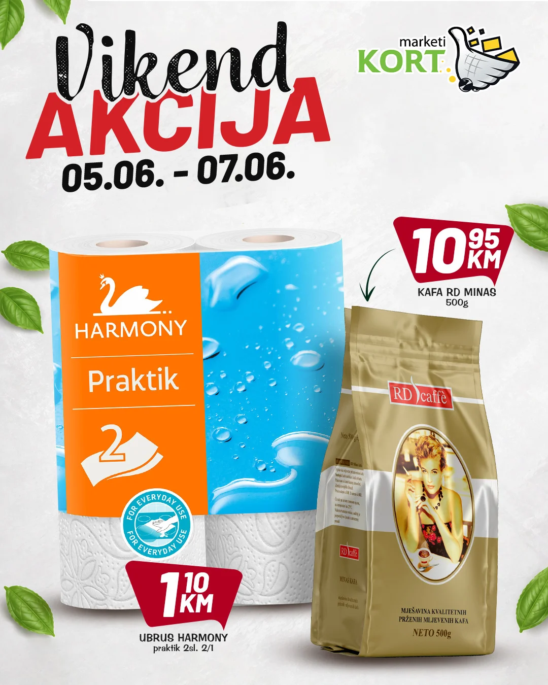 Kort vikend akcija 5-7.6.2026.