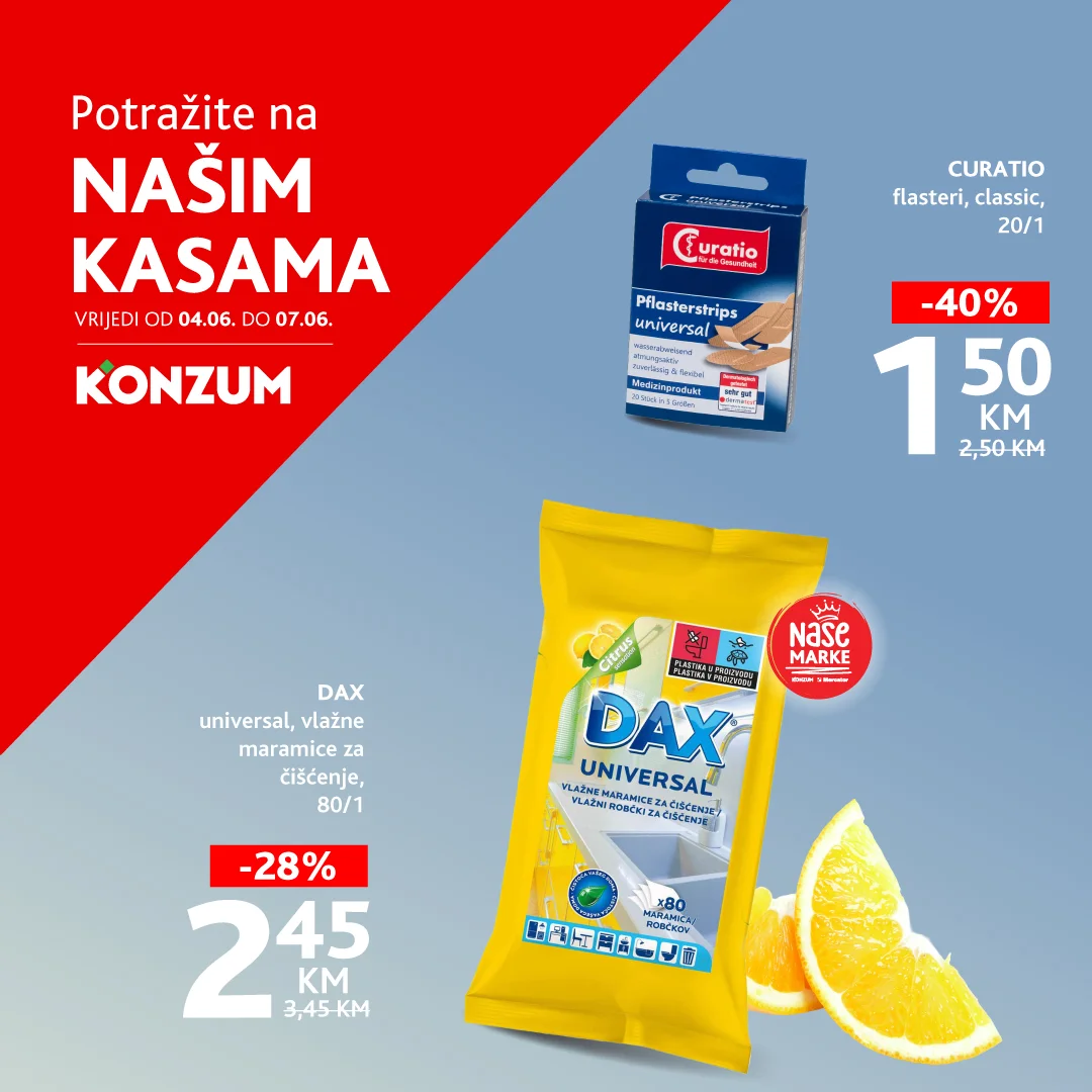 Konzum AKCIJA NA KASAMA 4-7.6.2026.