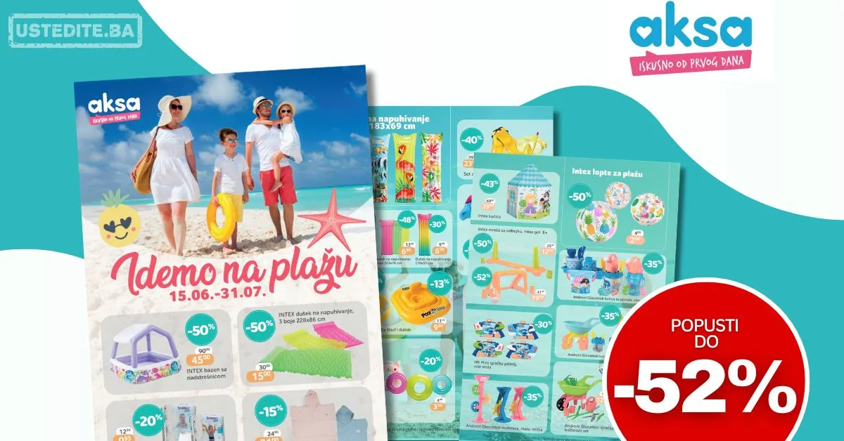 Aksa katalog IDEMO NA PLAŽU 15.6-31.7.2026.