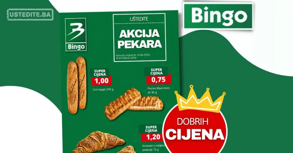 Bingo akcija PEKARA - sniženje do 14.6.2026.