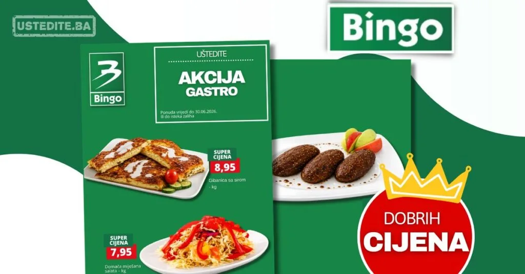 Bingo akcija GASTRO PONUDA - sniženje do 30.6.2026.