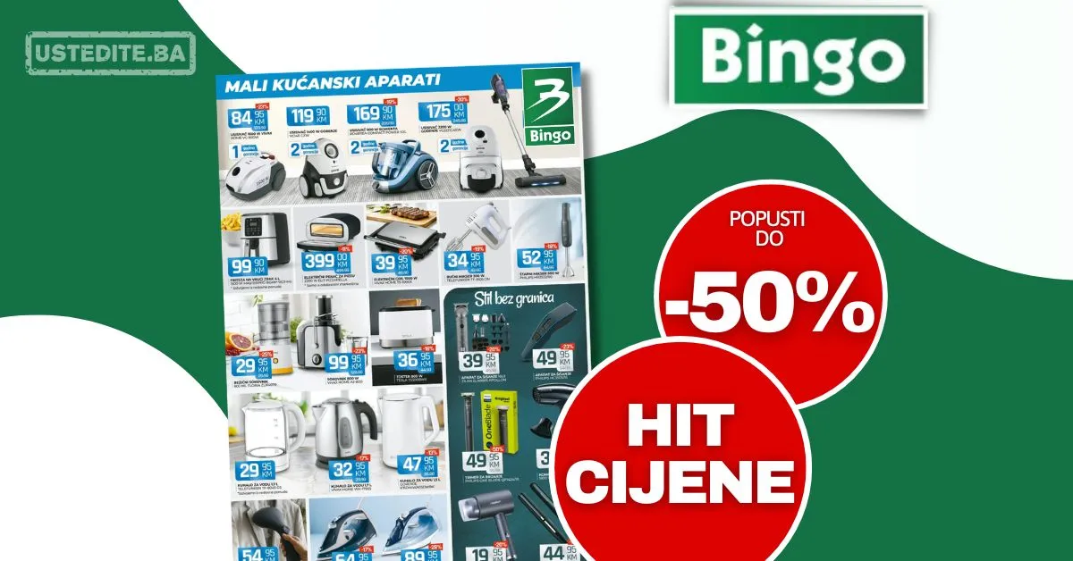 Bingo katalog malih kućanskih aparata - akcijske cijene za svaki dom do 10.7.2026.