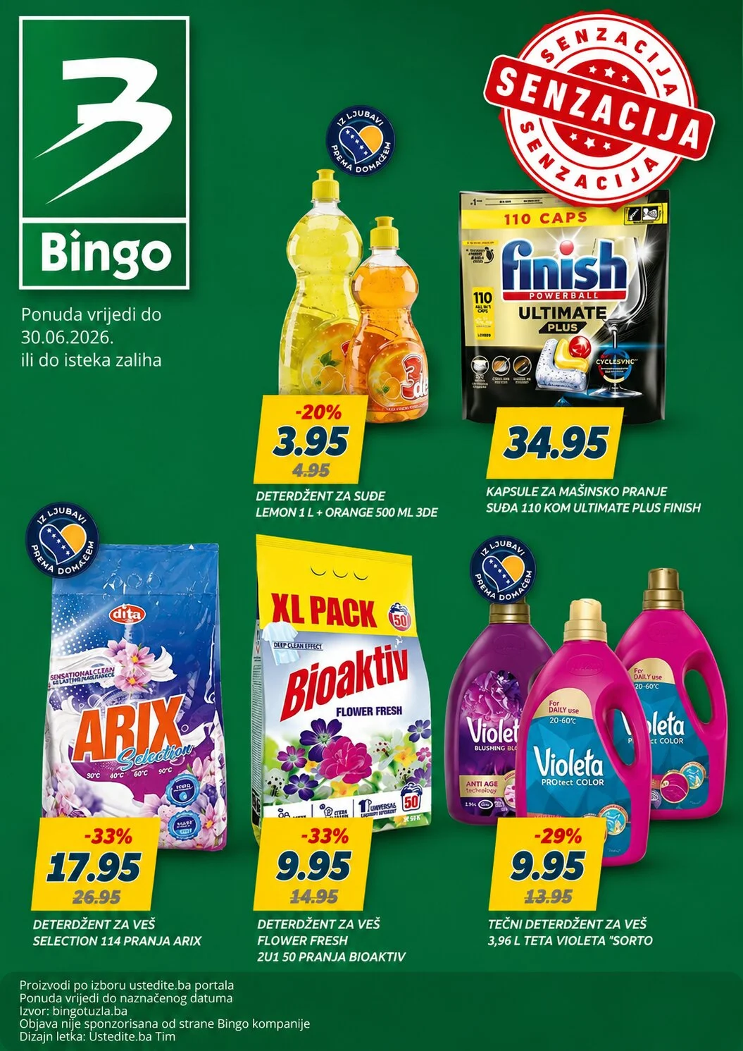 Bingo SENZACIONALNE CIJENE - akcija do 30.6.2026. - str. 1