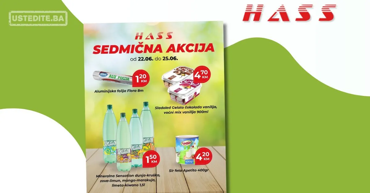 Hass komerc Zenica akcija za početak sedmice 22-25.6.2026.