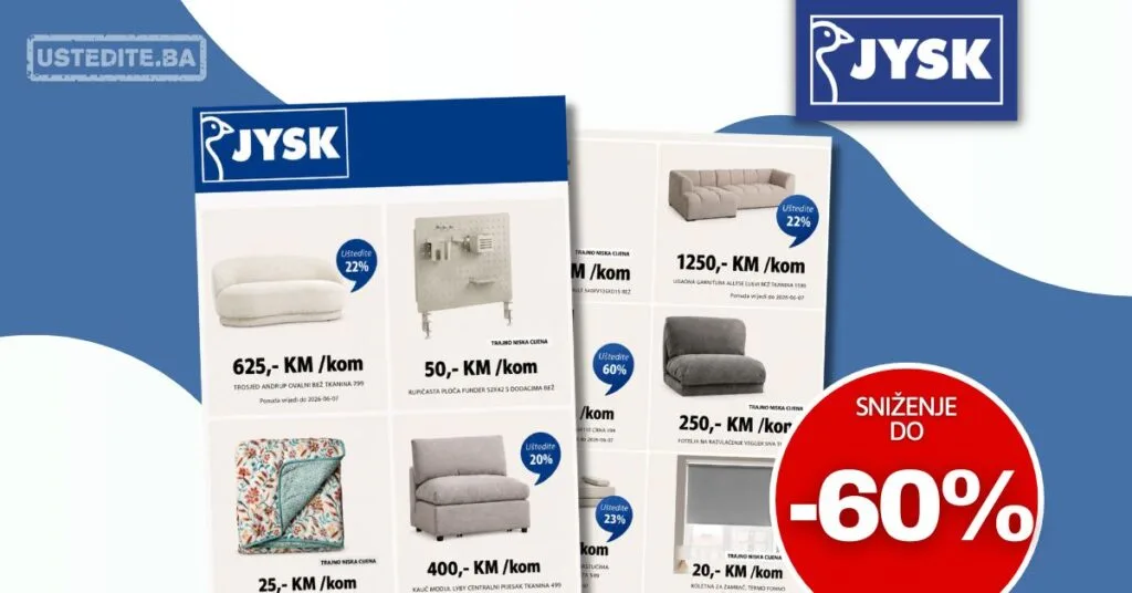 Jysk SUPER CIJENE juni 2026.