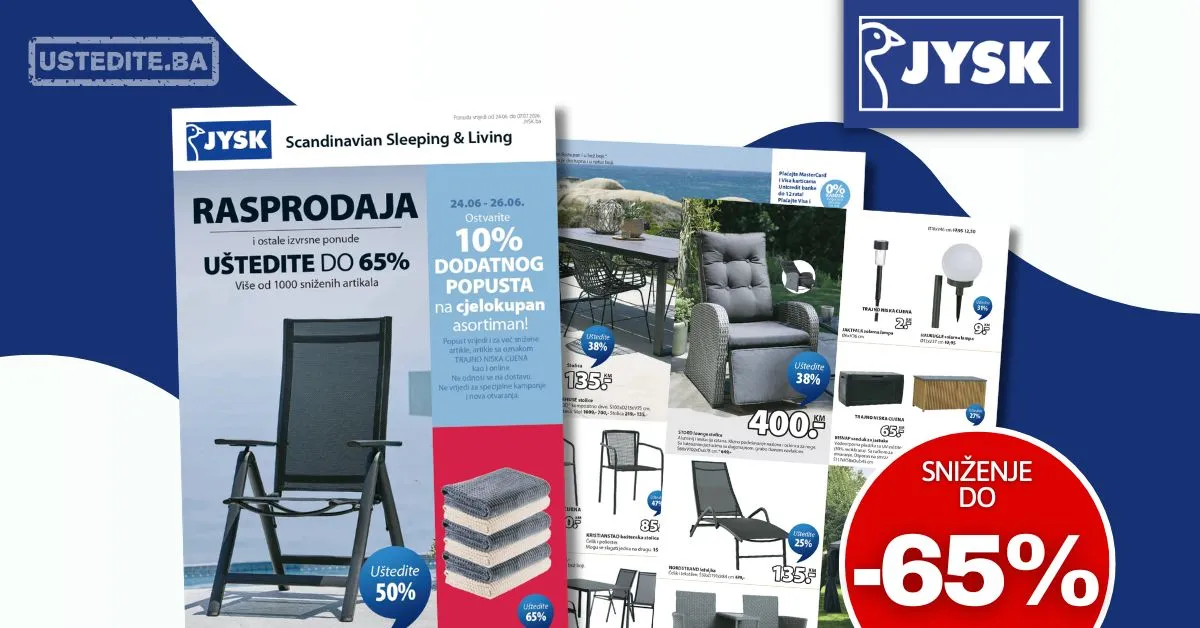 Jysk katalog RASPRODAJA 24.6-7.7.2026.