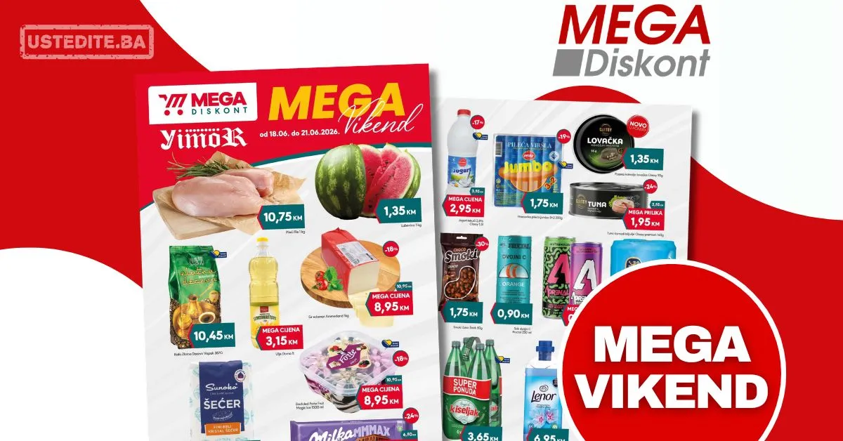 Mega Diskont vikend akcija 18-21.6.2026.