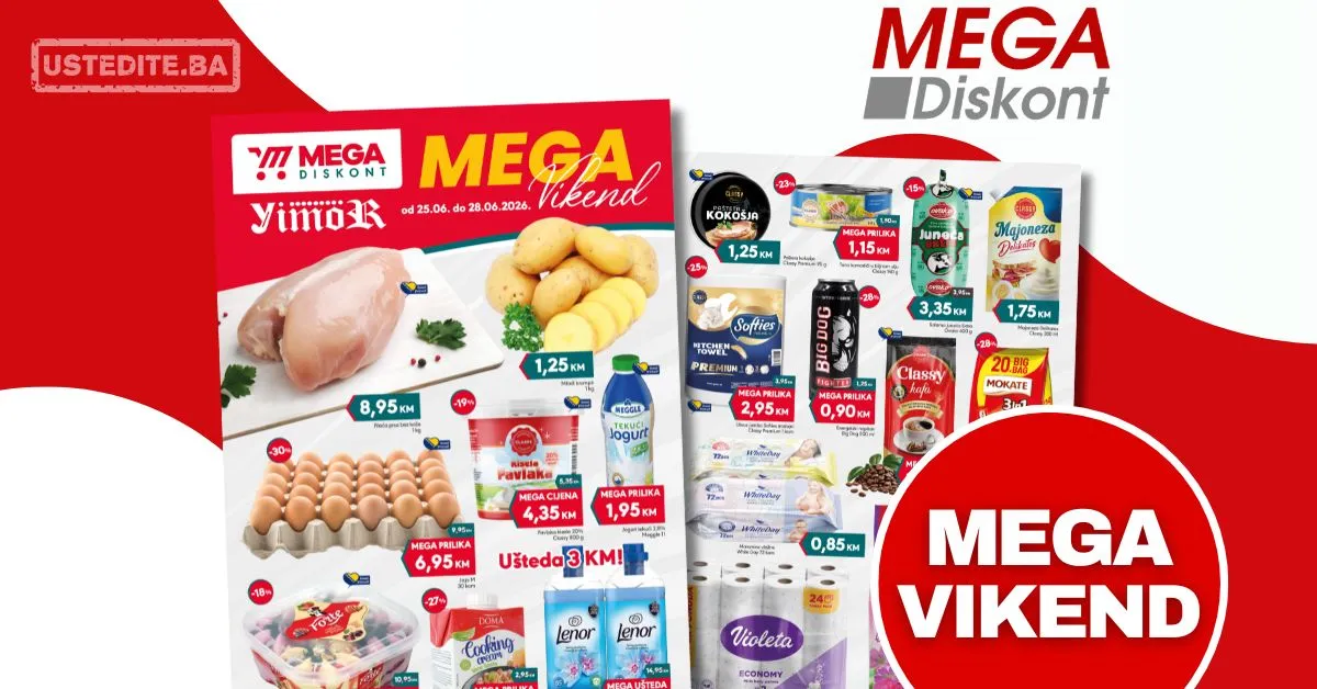 Mega Diskont vikend akcija 25-28.6.2026.