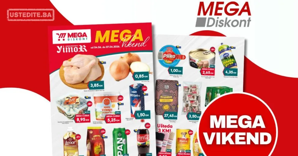 Mega Diskont vikend akcija 4-7.6.2026.