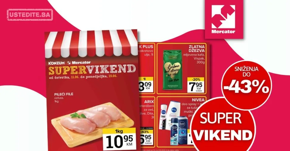 Mercator vikend akcija 11-15.6.2026.