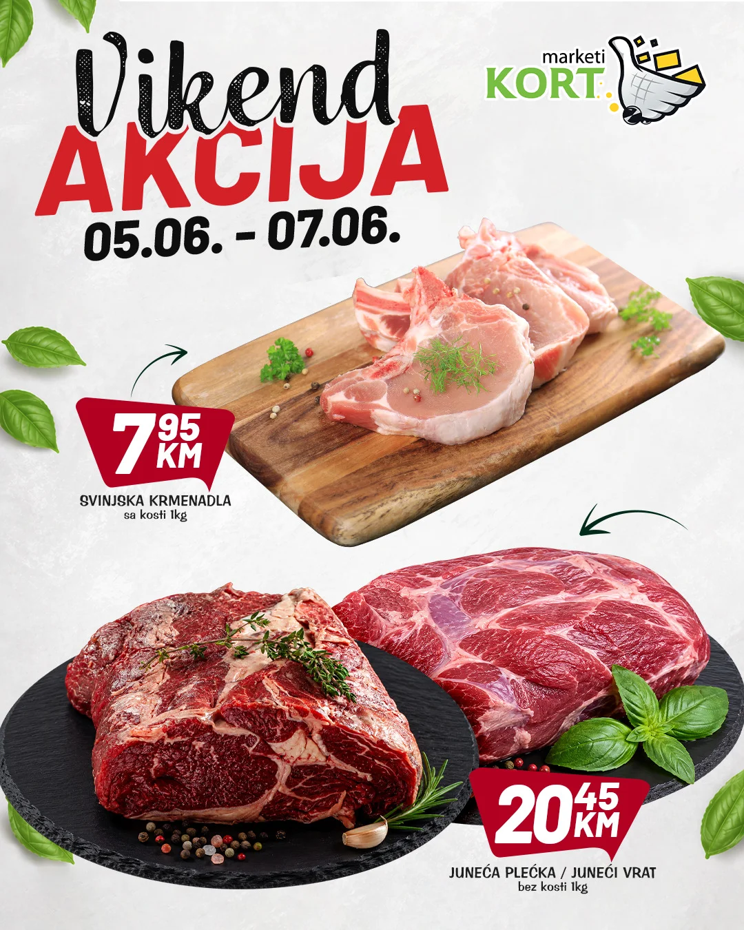 Kort vikend akcija 5-7.6.2026.