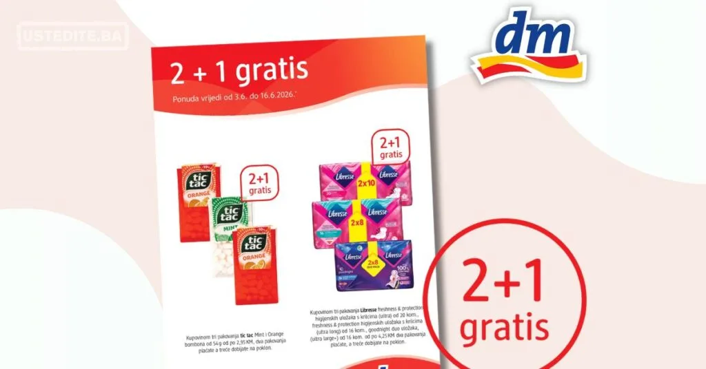 dm 2+1 GRATIS 3-16.6.2026.