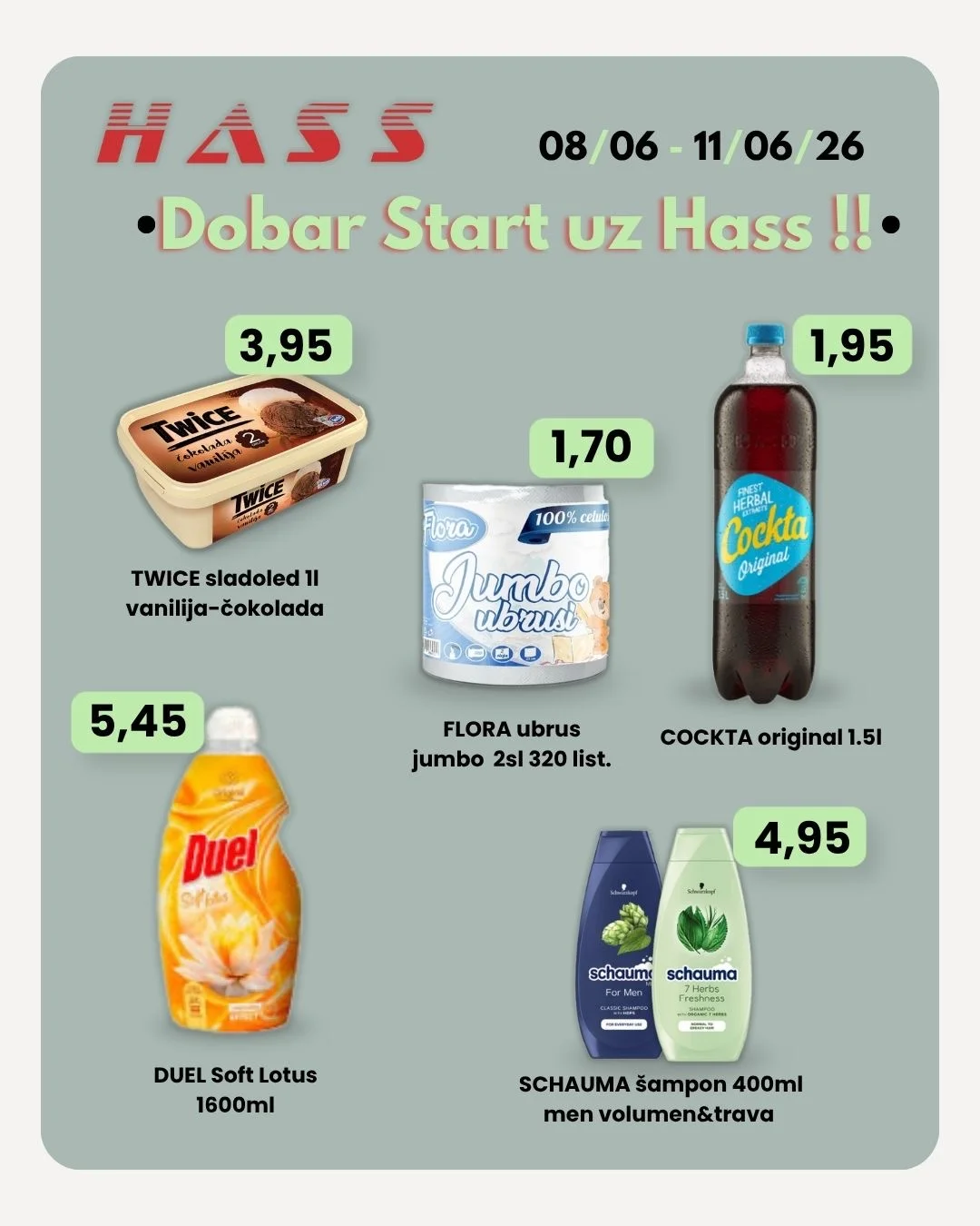 Hass komerc Zenica akcija za početak sedmice 8-11.6.2026.