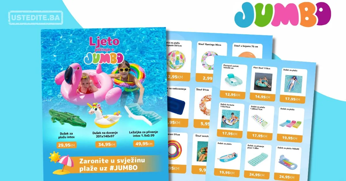 Jumbo katalog - Dušeci, šlaufi i rekviziti za ljeto po odličnim cijenama - ljeto 2026.