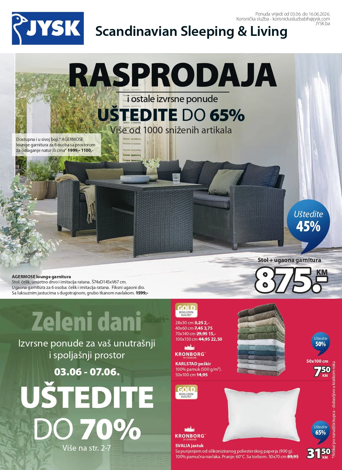 Jysk katalog RASPRODAJA 3-16.6.2026.