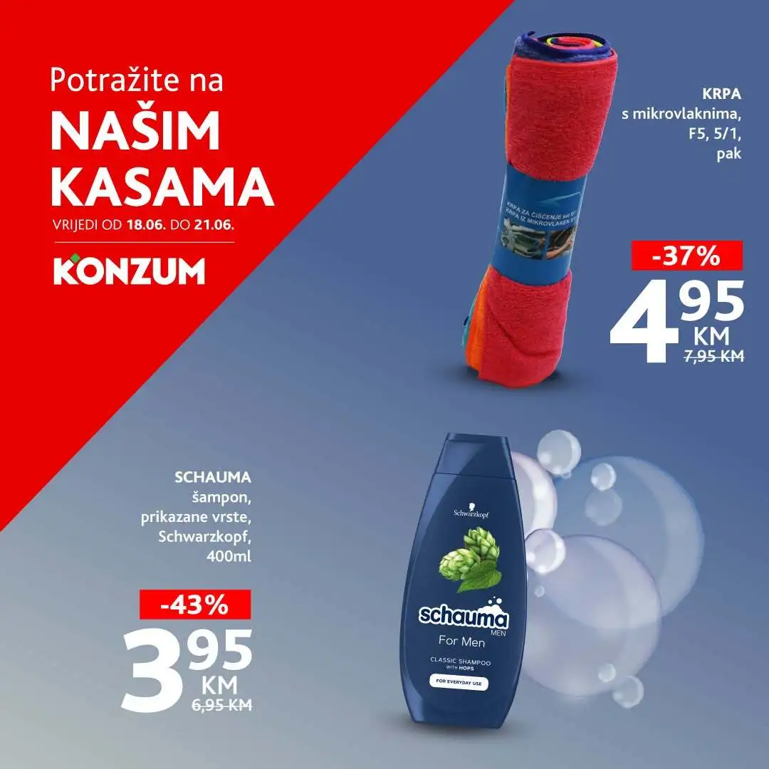 Konzum AKCIJA NA KASAMA 18-21.6.2026. - str. 1