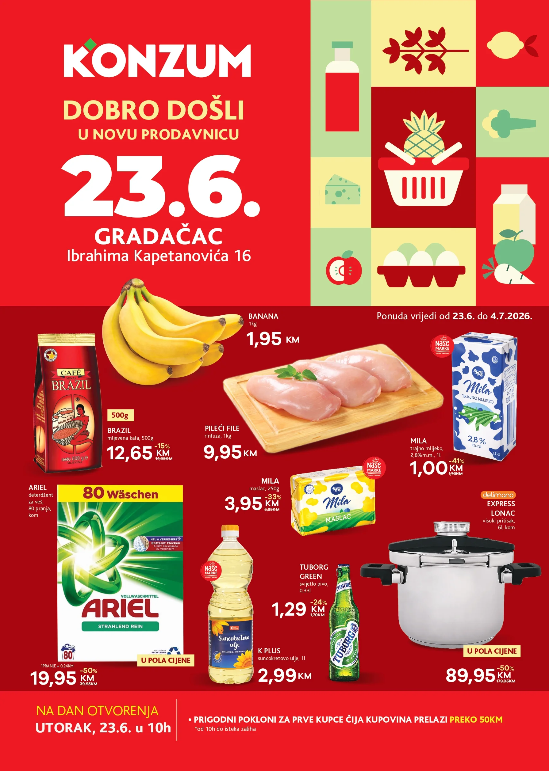 Konzum katalog GRADAČAC 23.6-4.7.2026. - str. 1