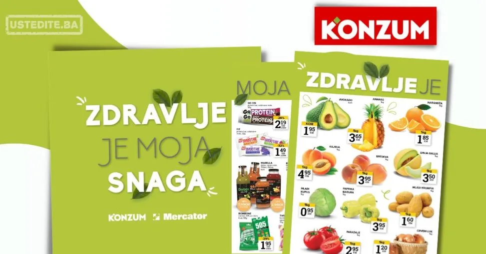 Konzum ZDRAVE NAMIRNICE 9-15.6.2026.