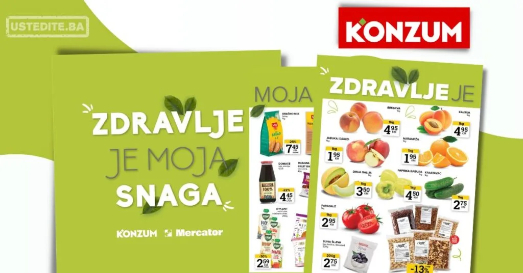 Konzum ZDRAVE NAMIRNICE 2-8.6.2026.