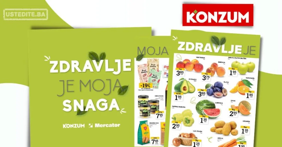 Konzum ZDRAVE NAMIRNICE 23-29.6.2026.